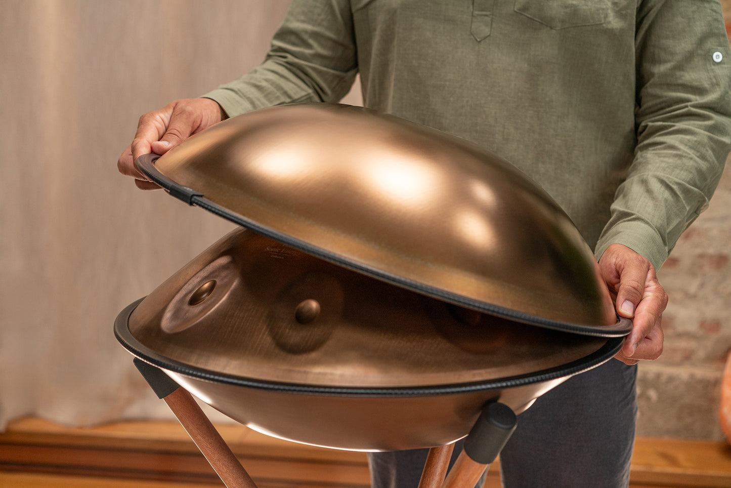 MEINL Sonic Energy Sensory Handpan, Stainless Steel, F Pygmy, 11 Notes, 440 Hz, Vintage copper