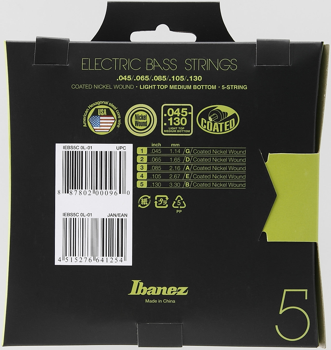 IBANEZ String Set for 5 String Bass - Light Top Medium Bottom