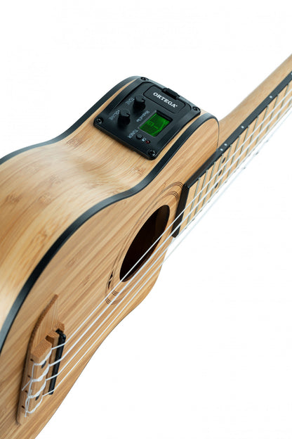 ORTEGA Bamboo Series Soprano Ukulele 4 String - Solid Bamboo Natural + Bag