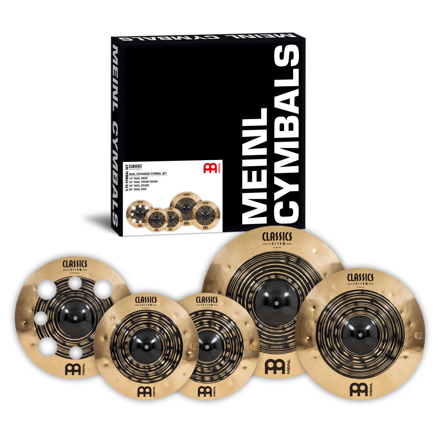 MEINL Cymbals Classics Custom Dual Expanded Cymbal Set - 14" / 16" / 18" / 20"