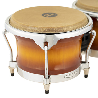 MEINL Percussion Professional Series Wood Bongo 7" Macho & 8 1/2" Hembra - Gold Amber Sunburst