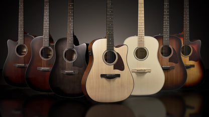 IBANEZ Advanced Acoustic AAD Acoustic Guitar 6-String Lefty - Dark Violin Sunburst High Gloss