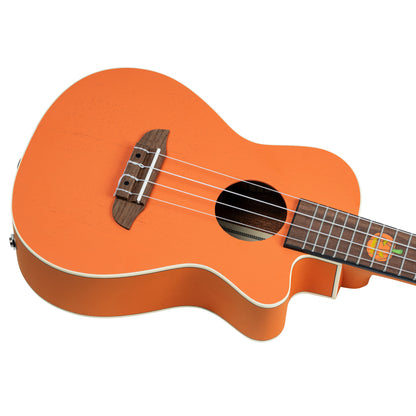 ORTEGA Custom Built Series Halloween Edition Concert Preamp Ukulele 4 String - Pumpkin Orange