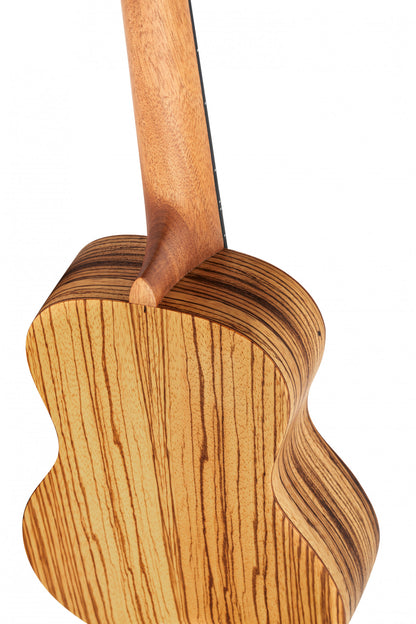 ORTEGA Timber Series Concert Ukulele 4 String - Zebrawood Natural + Bag