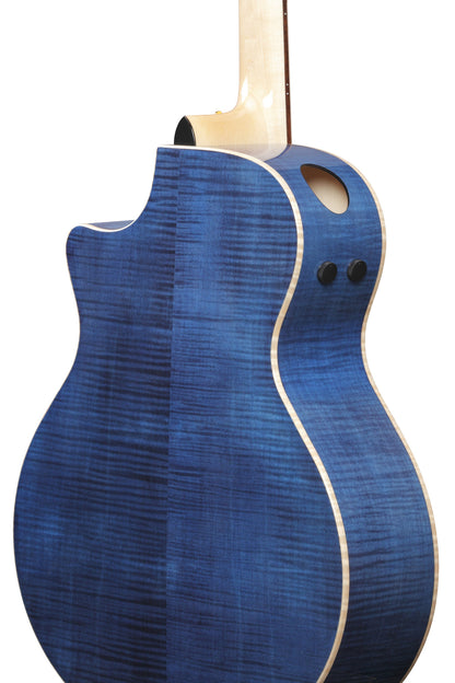 IBANEZ AE Akustikgitarre 6-String - Natural High Gloss Decke, Aqua Blue High Gloss Zargen & Boden