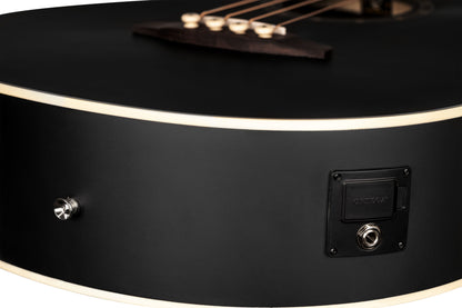 ORTEGA Deep Series 7 Medium Scale Acoustic Bass 4 String - Spruce / Mahogany Satin Black