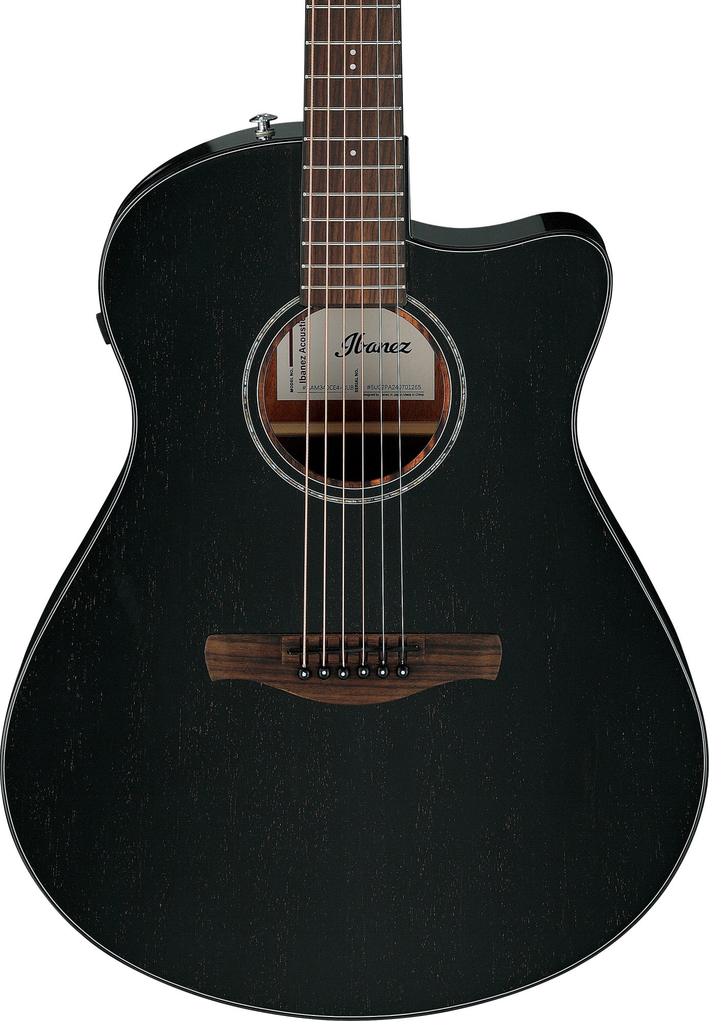 IBANEZ Advanced Acoustic AAM Akustikgitarre 6-String - Rustic Black High Gloss
