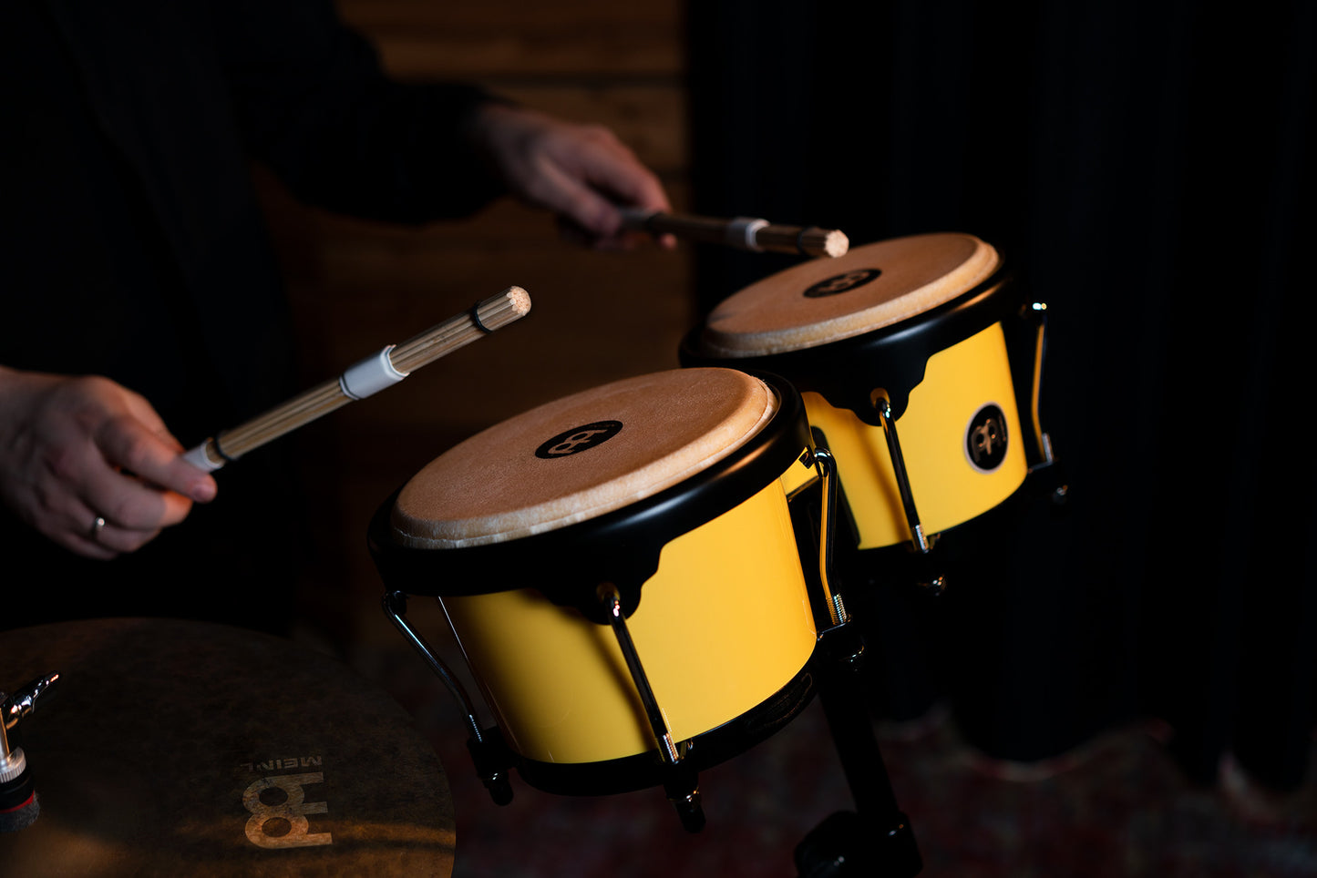 MEINL Percussion Journey Series Bongo 6 1/2" Macho & 7 1/2" Hembra - Illuminating Yellow