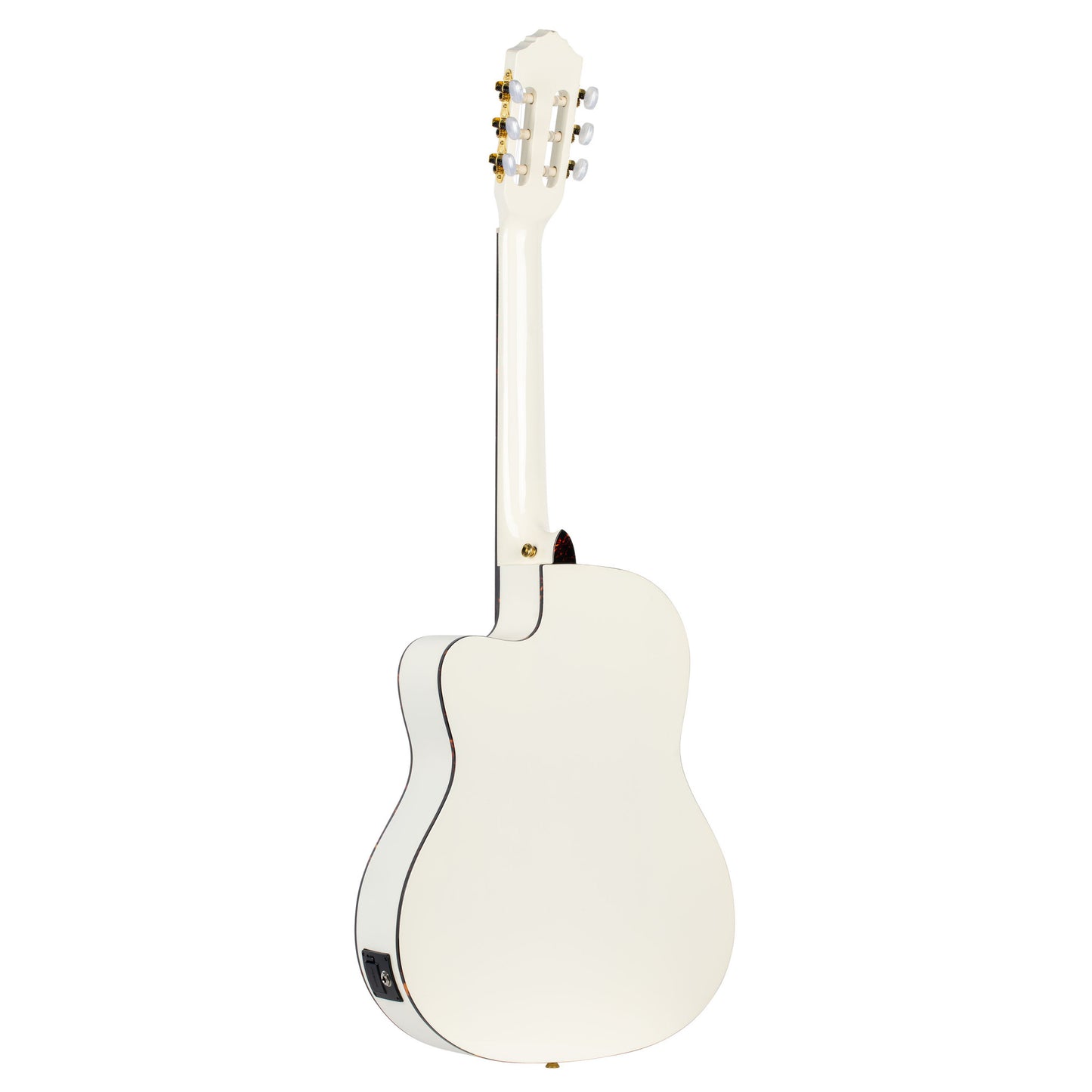 ORTEGA Family Series Pro Classical Guitar 4/4 Thinline Body Slim Neck - White + Bag
