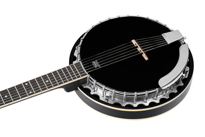 ORTEGA Raven Series Banjo 6 String - Mahogany Black + Bag