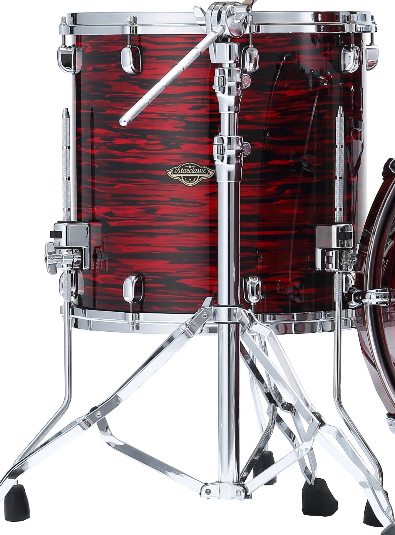TAMA Starclassic Walnut/Birch Duracover Wrap Floor Tom 16" x 14" - Red Oyster/Chrom HW