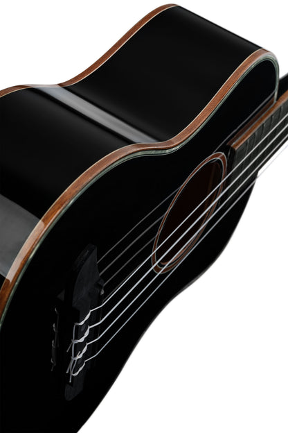 ORTEGA Onyx Serie Tenor Ukulele 4 String - Spruce / Mahogany Black + Bag