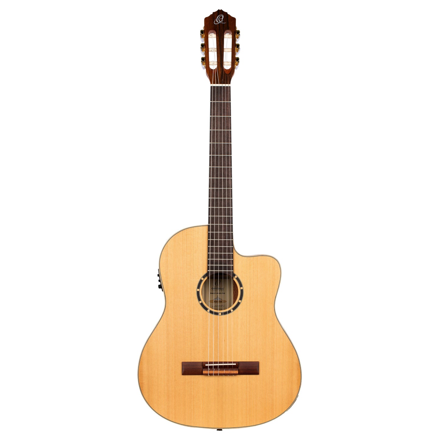 ORTEGA Family Series Pro 4/4 Slim Neck Konzertgitarre 6 String - Massive Zeder / Mahagoni Natur + Bag