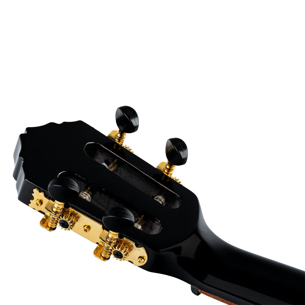 ORTEGA Onyx Serie Konzert Ukulele 4 String - Spruce / Mahogany Black + Bag