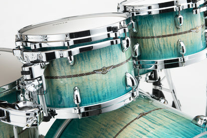 TAMA STAR Maple Rack Tom 10" x 7" - Emerald Sea Curly Maple Burst/Chrom HW/mit Inlay (outside)