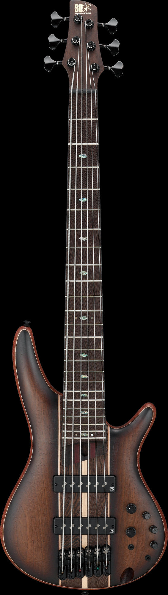 IBANEZ Premium SR Electric Bass 6-String - Dual Mocha Burst Flat + Gig Bag