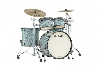 TAMA Starclassic Maple Duracover Wrap Shell Kit 4 teilig - Sky Blue Swirl/Smoked Black Nickel HW