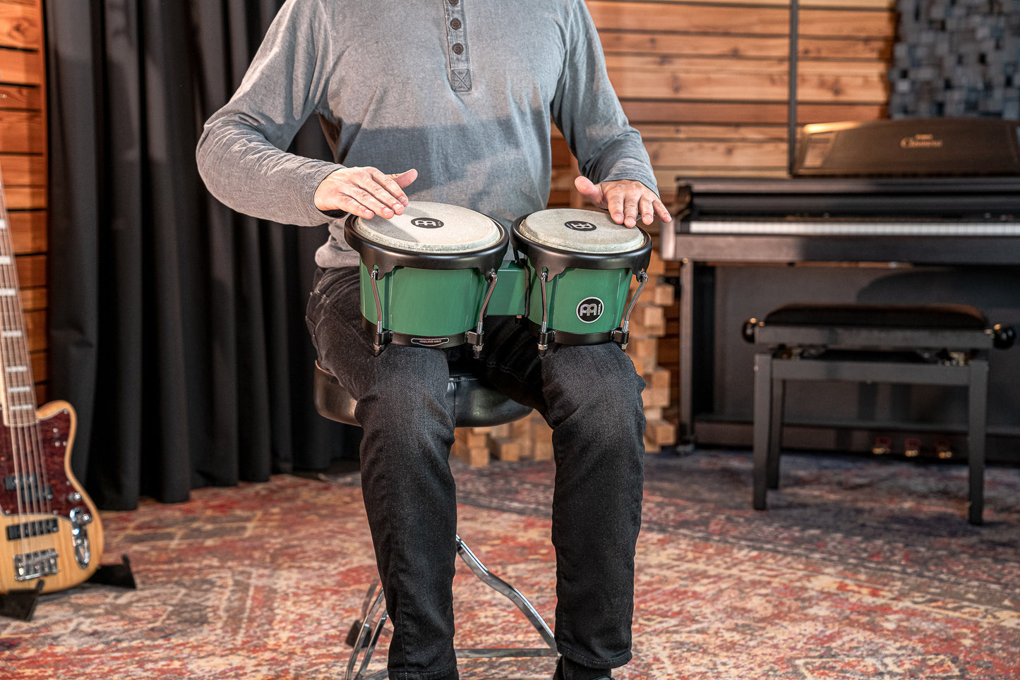 MEINL Percussion Journey Series Bongo 6 1/2" Macho & 7 1/2" Hembra - Forest Green