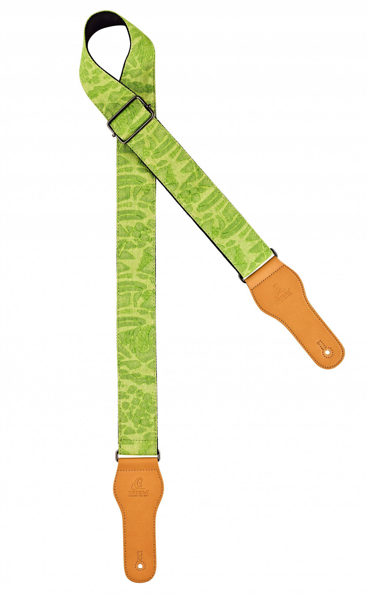 ORTEGA Spring Series Baumwollgitarrengurt - Green Jean