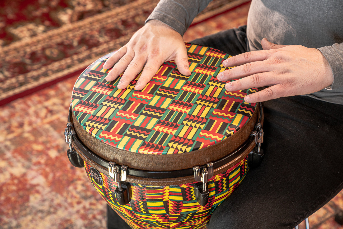 MEINL Percussion Jumbo Djembe 14" - Simbra/Designer Head