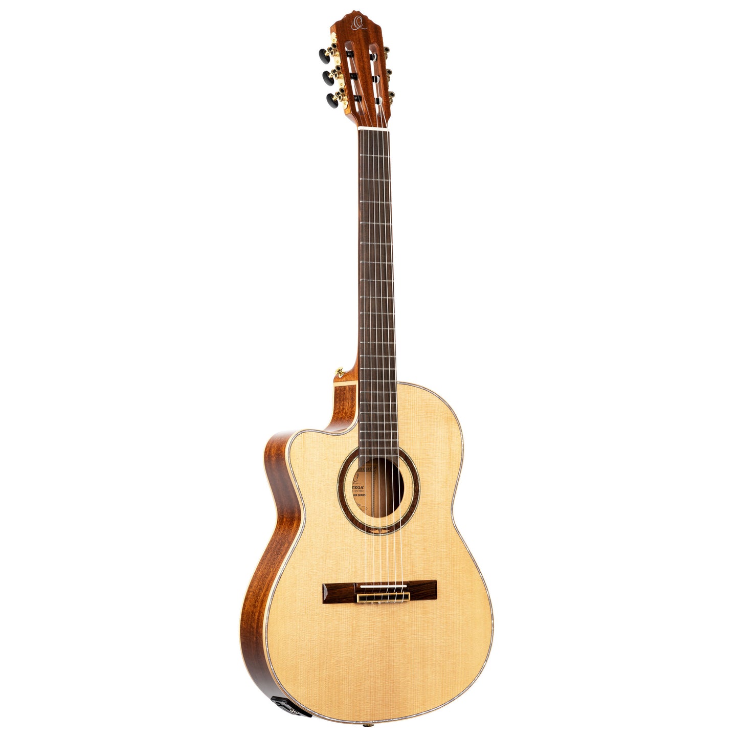 ORTEGA Performer Series 4/4 Thinline Konzertgitarre 6-String Lefty - Natural + Gigbag