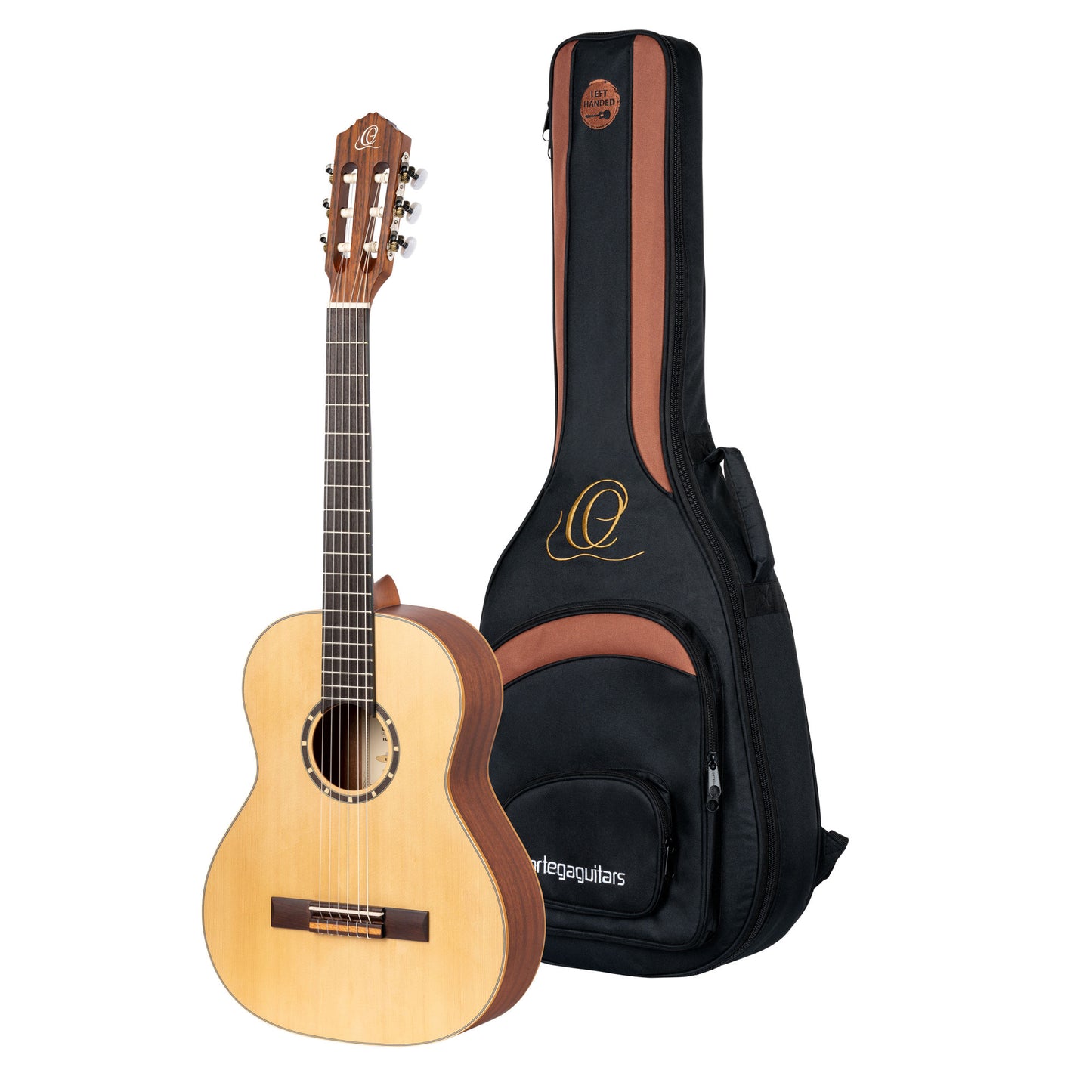 ORTEGA Family Series 3/4 Konzertgitarre 6 String Lefty - Mahagoni Natur + Bag