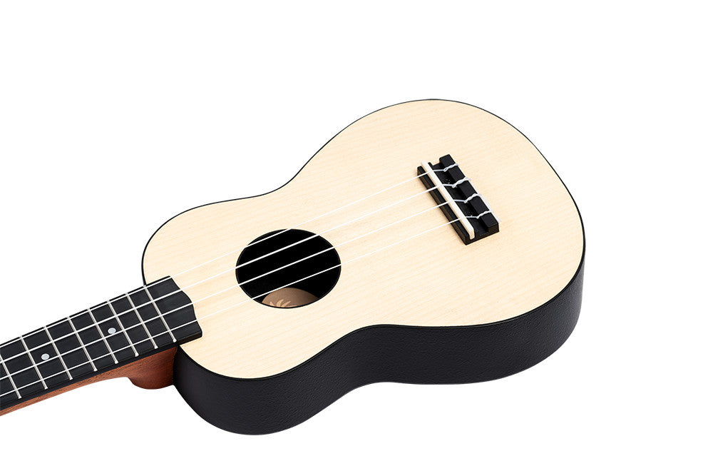 KEIKI K2 Serie Sopran Ukulele Lefty Set - Maple Natural / ABS