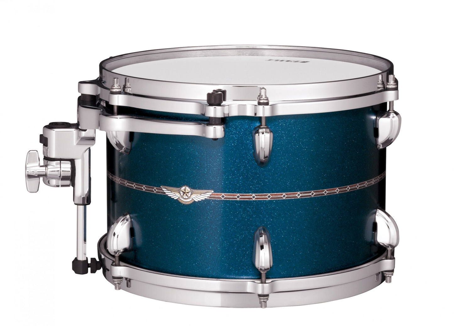 TAMA STAR Bubinga Rack Tom 12" x 8" - Satin Blue Metallic/Chrome HW/Inlay: Only Outside