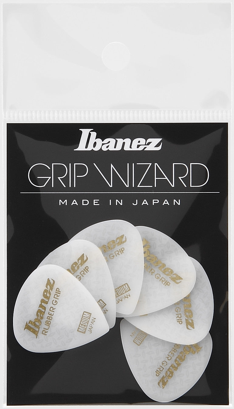 IBANEZ Grip Wizard Series Rubber Grip Flat Pick - 6 pcs