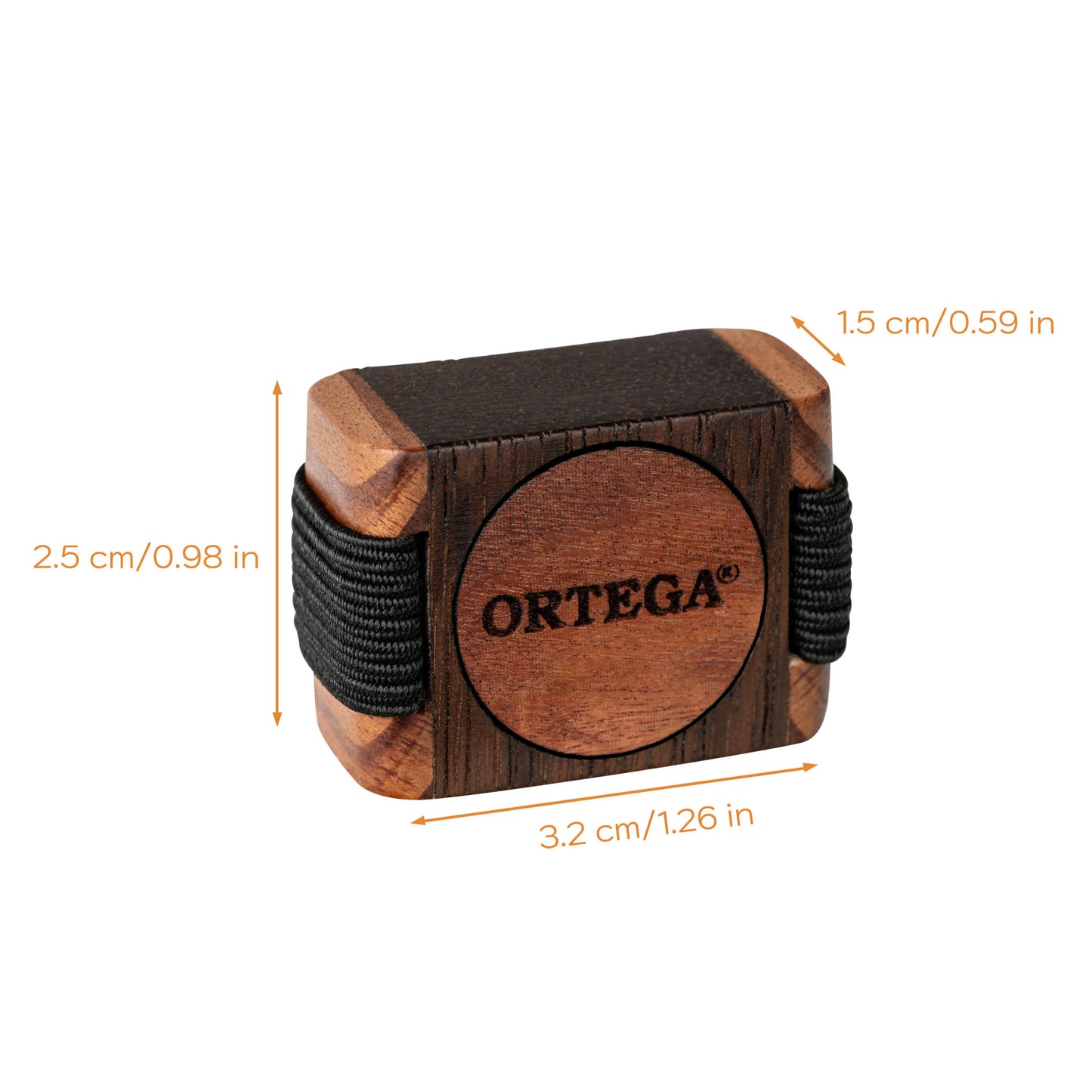 ORTEGA Sound Effect Serie Small Wood Finger Shaker - Ebony / Red Cedar Natural