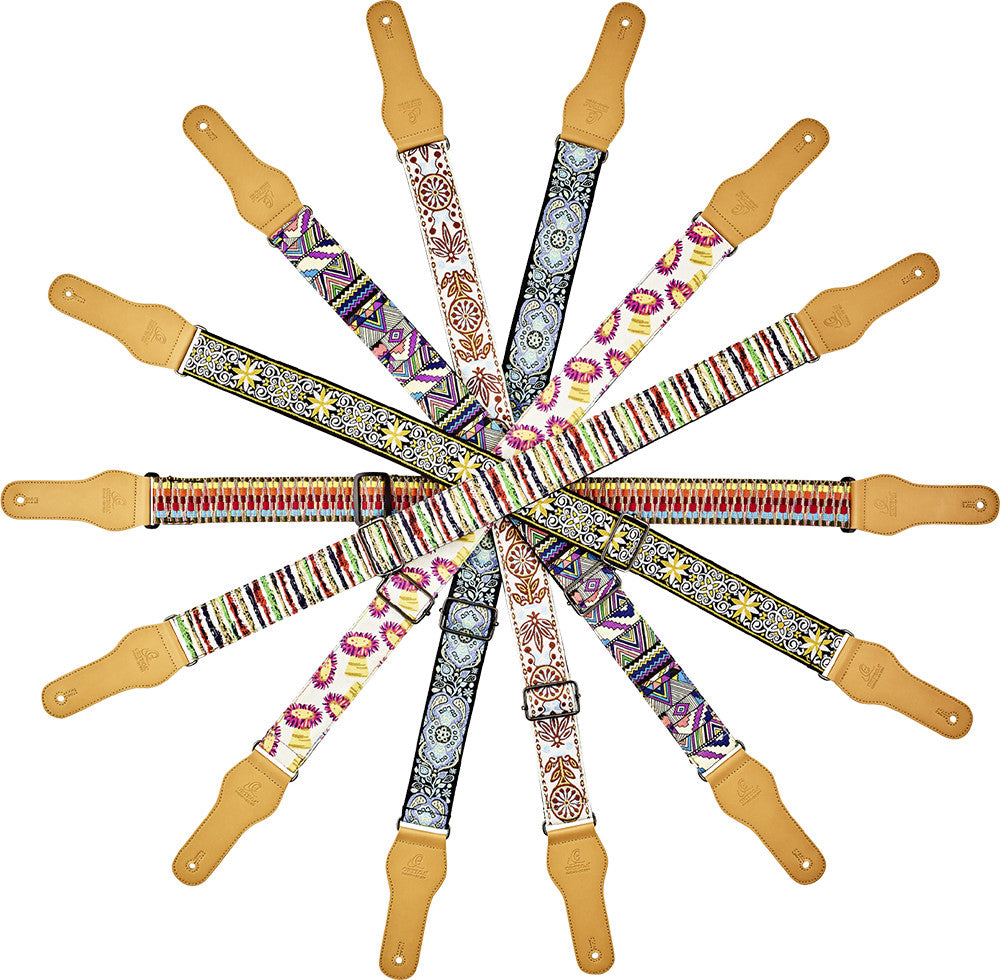 ORTEGA Creative Series Guitar Cotton Strap - Striped