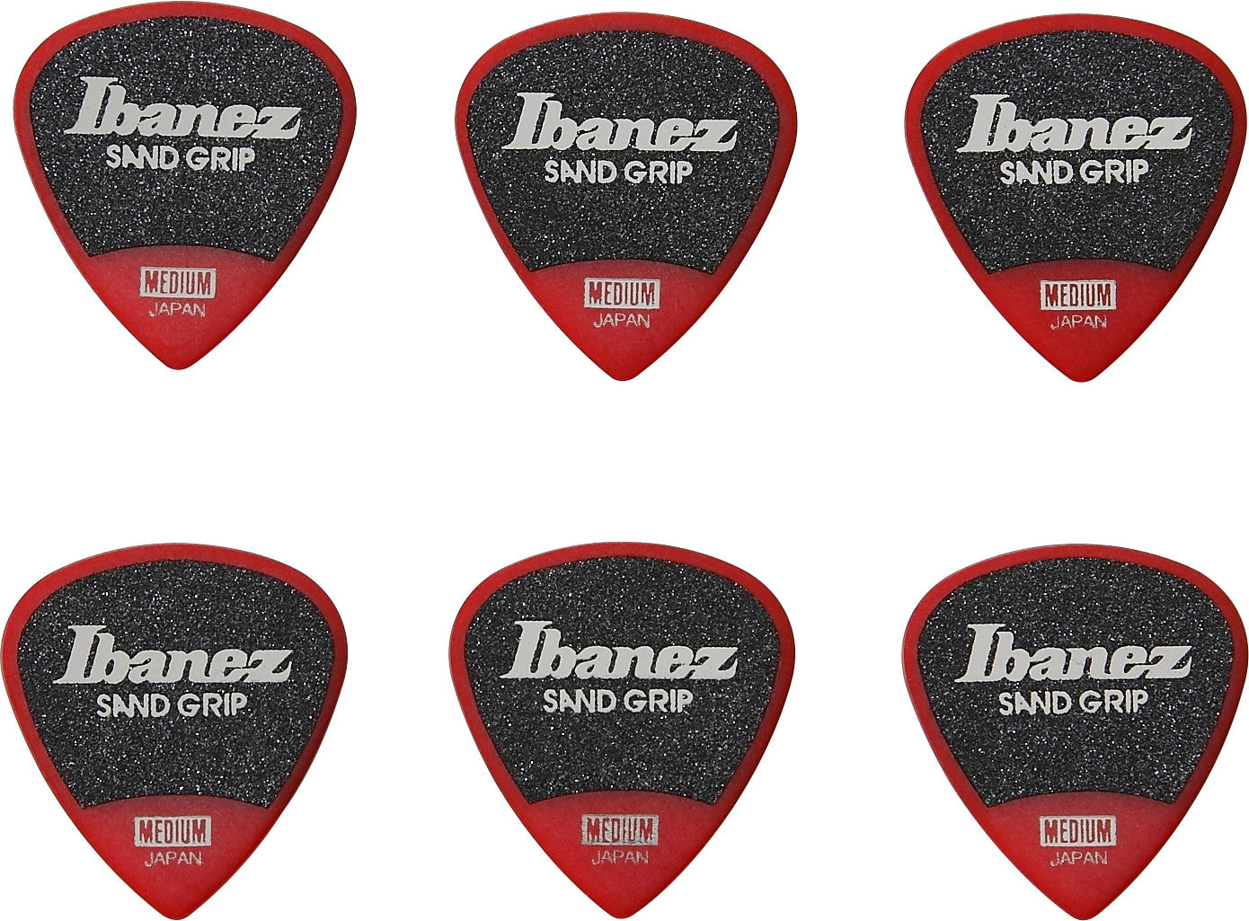 IBANEZ Grip Wizard Series Sand Grip Flat Picks - 6 pcs