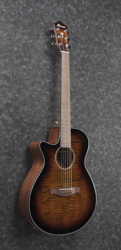 IBANEZ AEG Akustikgitarre 6-String Lefty - Tiger Burst High Gloss