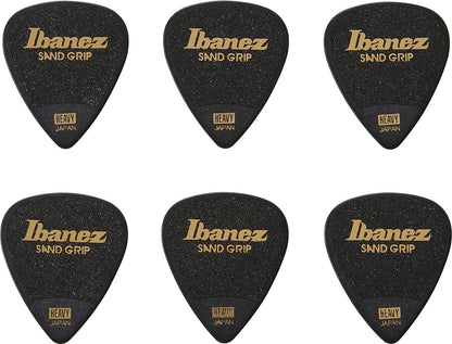 IBANEZ Grip Wizard Series Sand Grip Flat Pick - 6er Pack