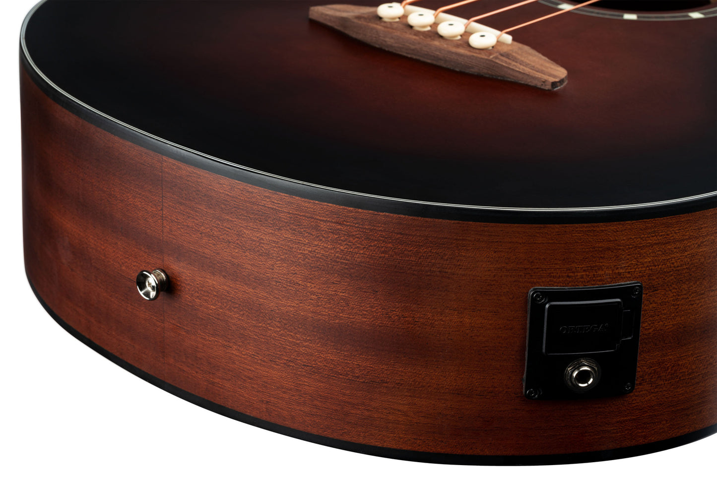 ORTEGA Deep Series 7 Medium Scale Acoustic Bass 4 String - Spruce / Mahogany Bourbon Fade