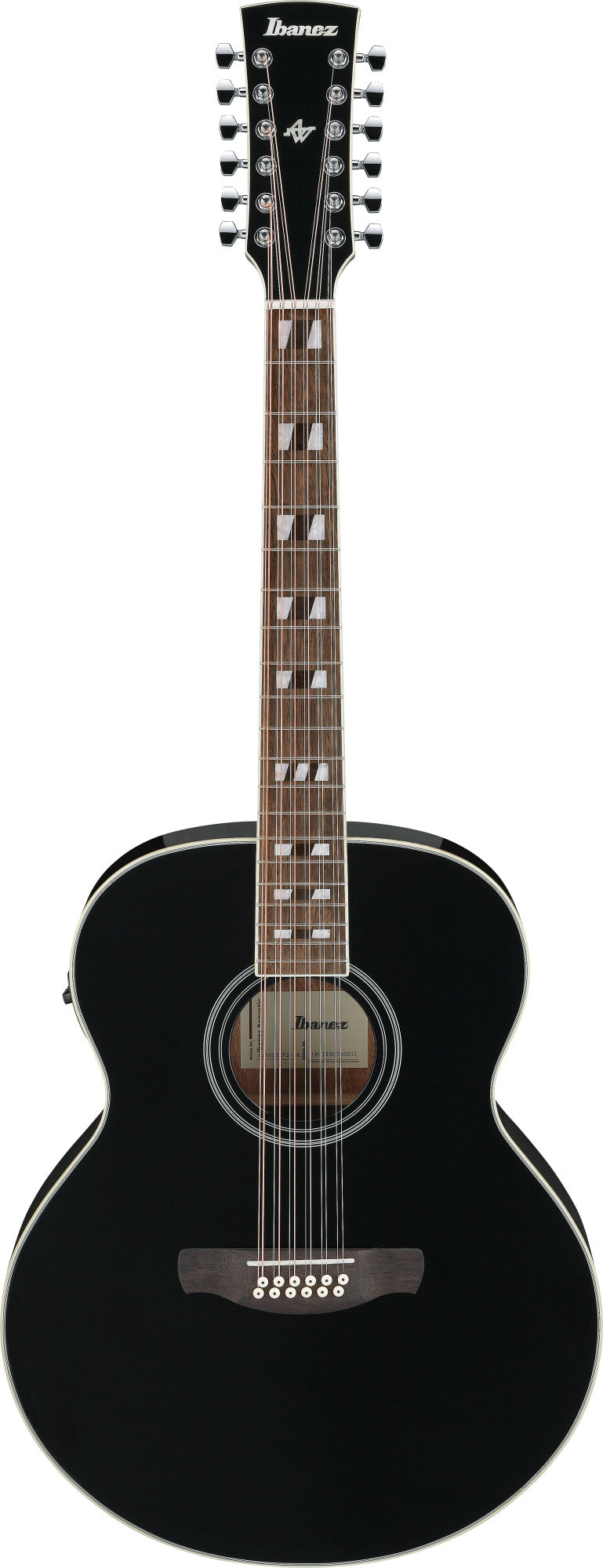 IBANEZ Artwood AJ Acoustic Guitar12-String - Black High Gloss