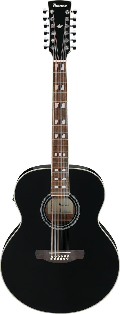 IBANEZ Artwood AJ Acoustic Guitar12-String - Black High Gloss