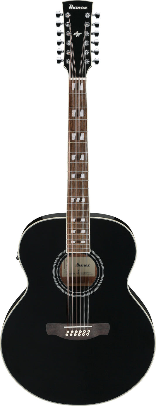 IBANEZ Artwood AJ Acoustic Guitar12-String - Black High Gloss