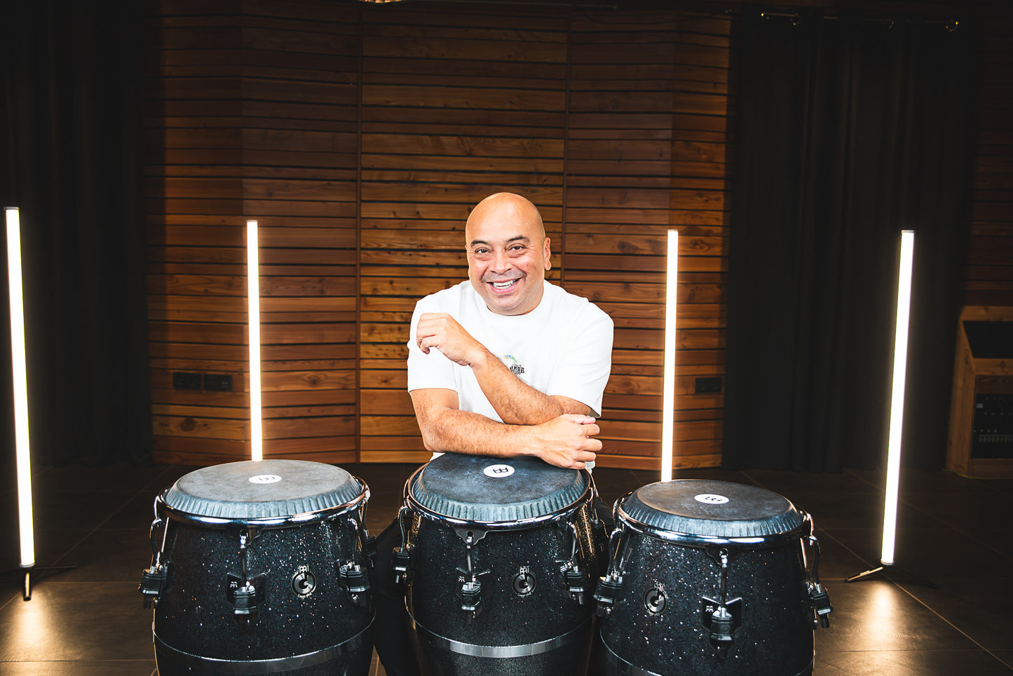 MEINL Percussion Artist Series Diego Galé Quinto 12 1/2" /REMO® Black Calfskin Skyndeep Heads - Midnight Star