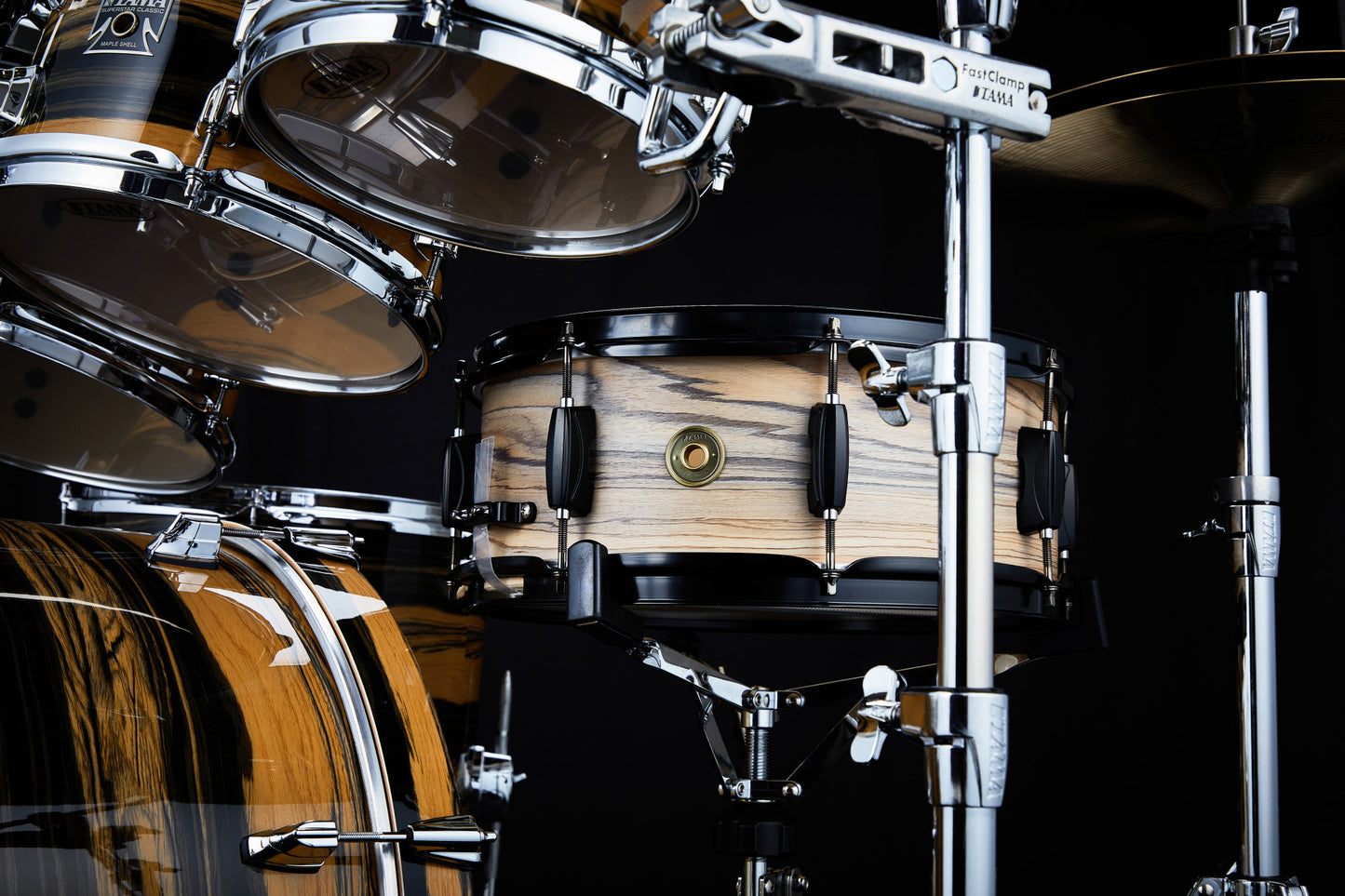 TAMA Woodworks Snaredrum 14" x 5,5" - Natural Zebrawood Wrap