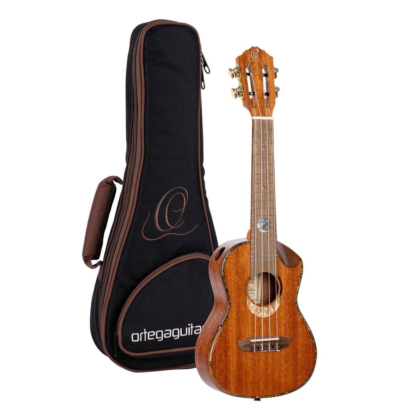 ORTEGA Custom Built Series Concert Ukulele 4 String - Solid Mahogany Natural + Bag