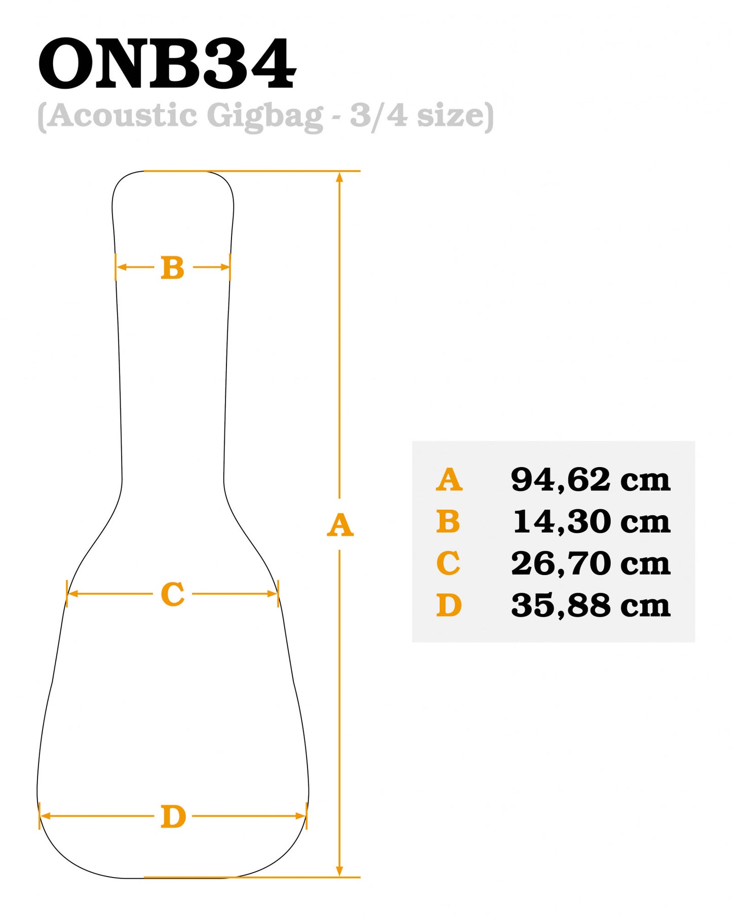 ORTEGA Pro Series 3/4 Classical-Guitar-Bag - Brown/Black