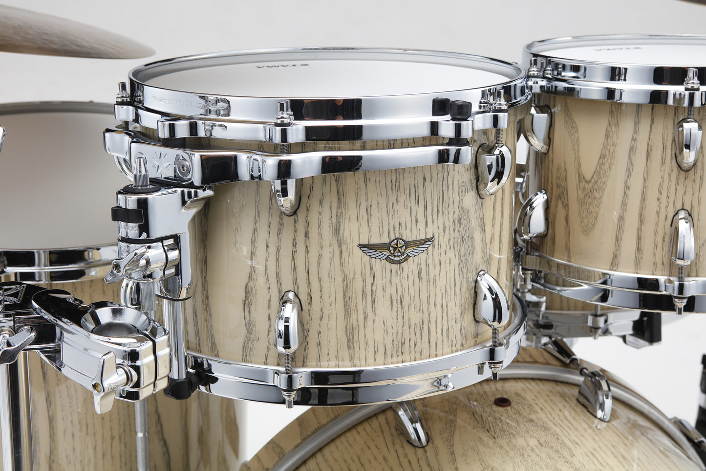 TAMA STAR Walnut Rack Tom 8" x 6" - Antique White Japanese Chestnut/Chrome HW