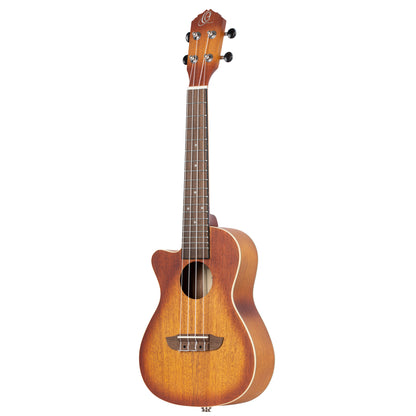 ORTEGA Earth Serie Konzert Preamp Ukulele 4 String Lefty - Sunburst