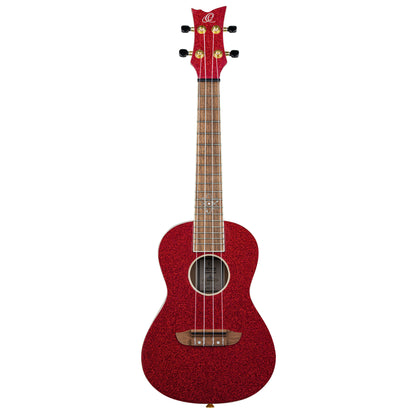 ORTEGA Element Serie Konzert Ukulele 4 String - Spruce / Catalpa Metallic Red + Bag