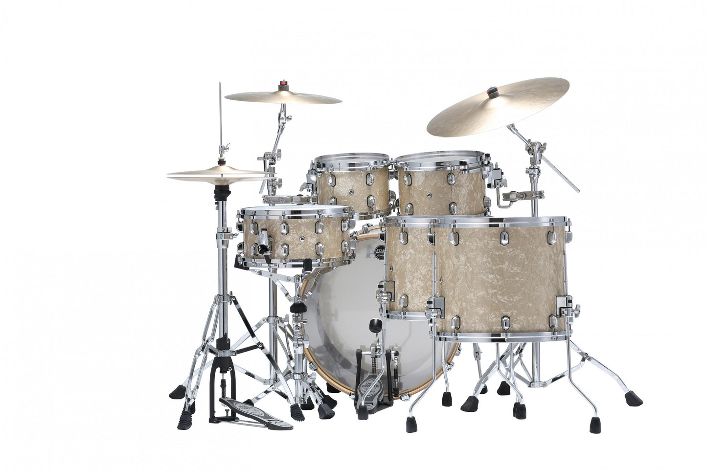 TAMA Starclassic Walnut/Birch Duracover Wrap Shell Kit 5 pcs - Vintage Marine Pearl/Chrome HW