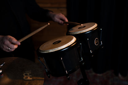 MEINL Percussion Journey Series Bongo 6 1/2" Macho & 7 1/2" Hembra - Black