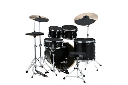 TAMA Silent Practice Set - 22" Bass Drum/16" Floor Tom/10" & 12" Tom Tom/14" Snare Drum/14" HiHat/16" Cymbal/18"-20" Cymbal