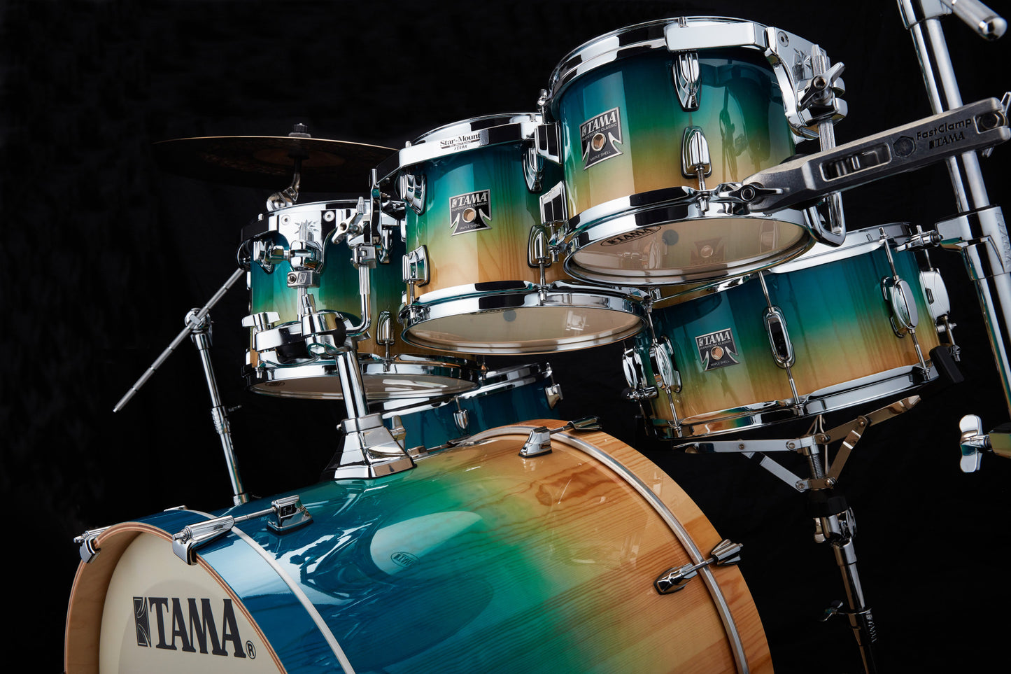 TAMA Superstar Classic Shell Kit 7 teilig - Caribbean Lacebark Pine Fade/Chrom HW