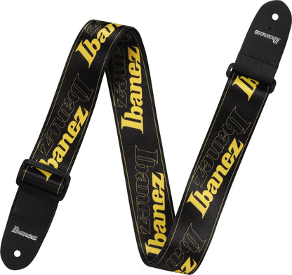 IBANEZ Design Strap - Black/Yellow Logos